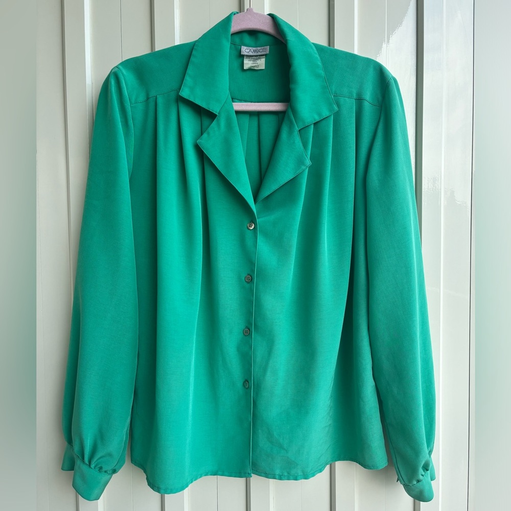 Vintage Teal Blouse